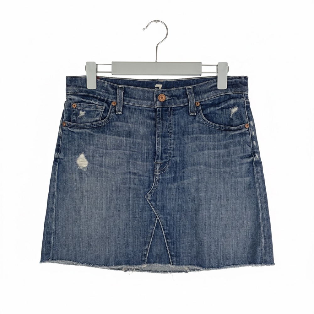 7 For All Mankind Denim Mini Skirt Size 25